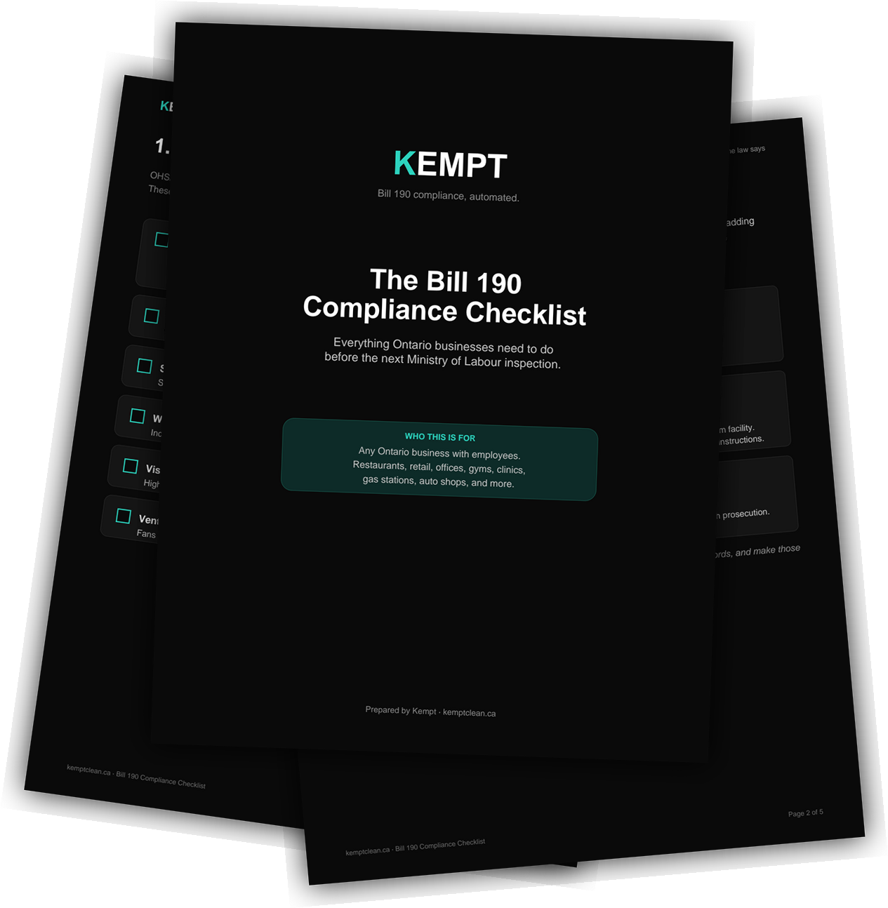 Bill 190 Compliance Checklist preview